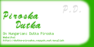 piroska dutka business card